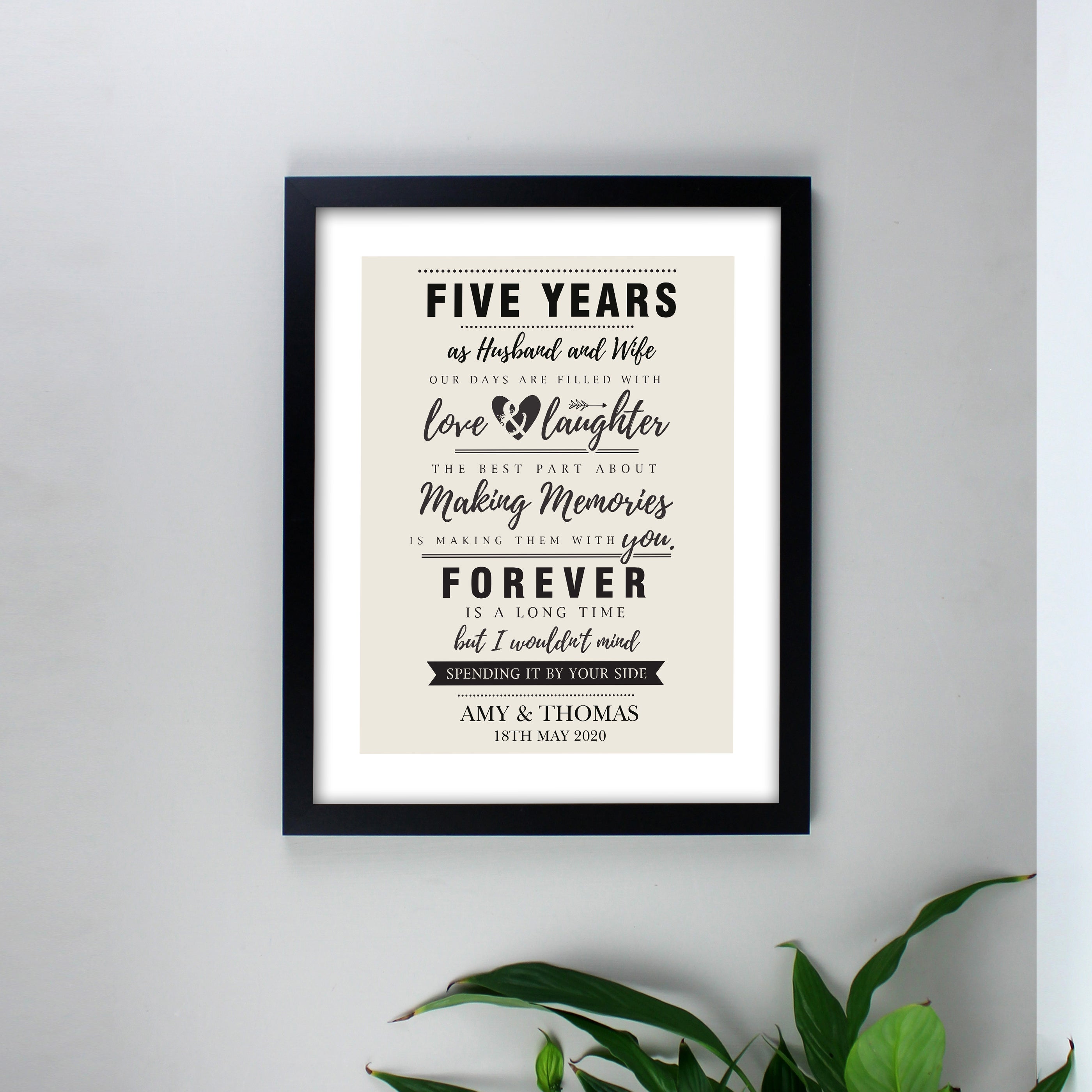 Personalised Anniversary Framed Print
