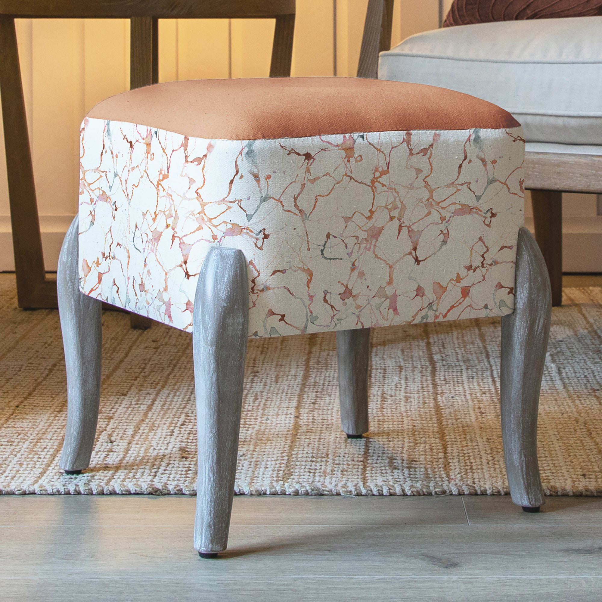 Ralf Carrara Footstool Carrara Rosewater