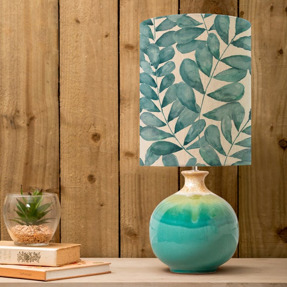 Turquoise table store lamp shade