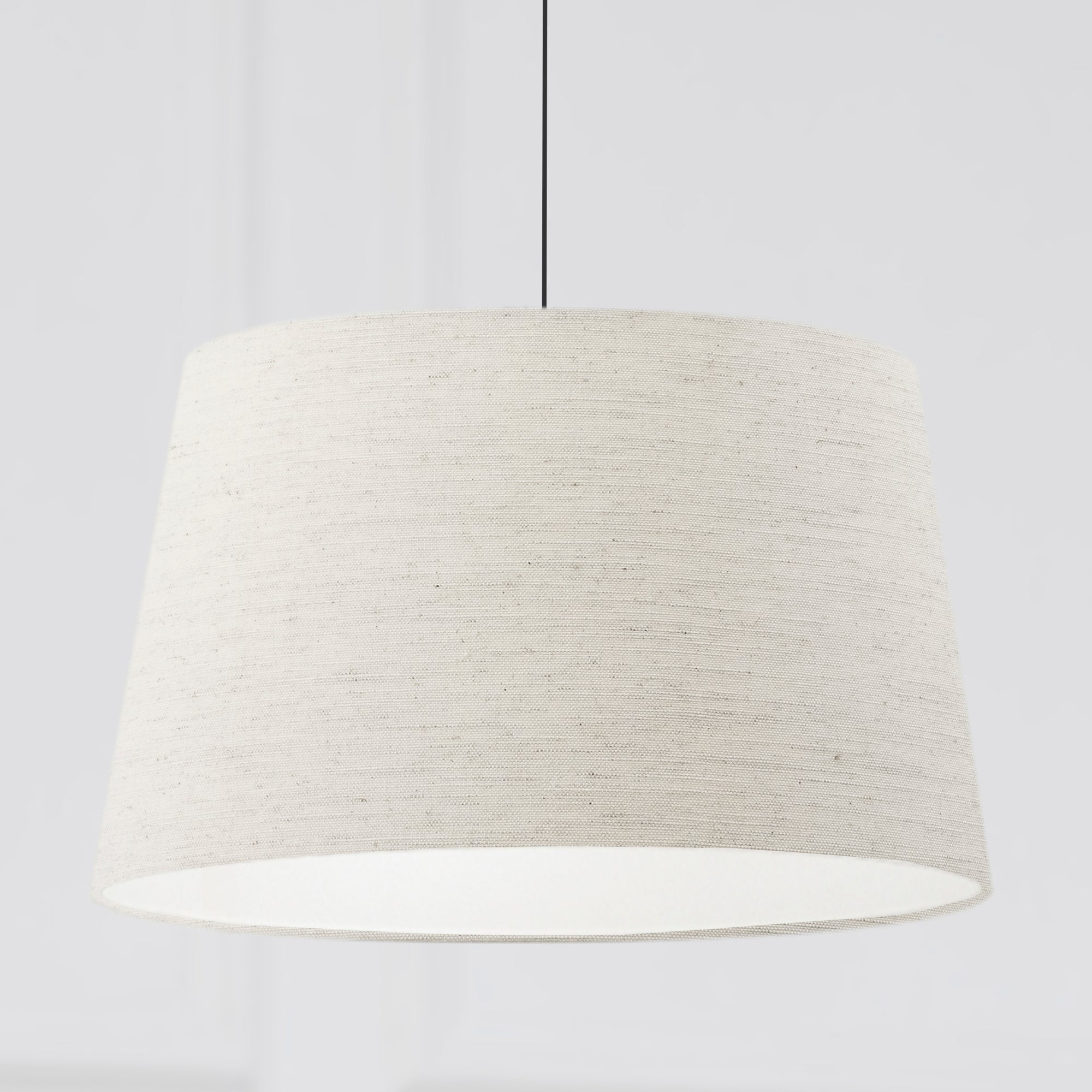 Plain Tapered Lamp Shade Linen Cream