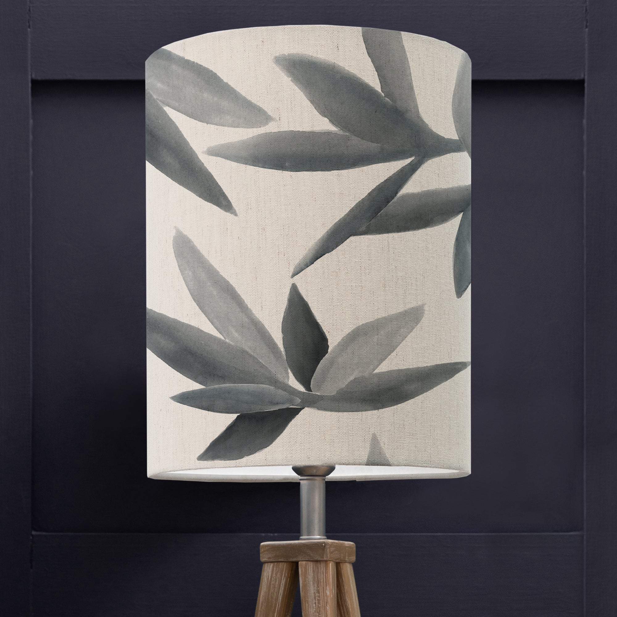 Silverwood Cylinder Lamp Shade Silverwood Blue Grey