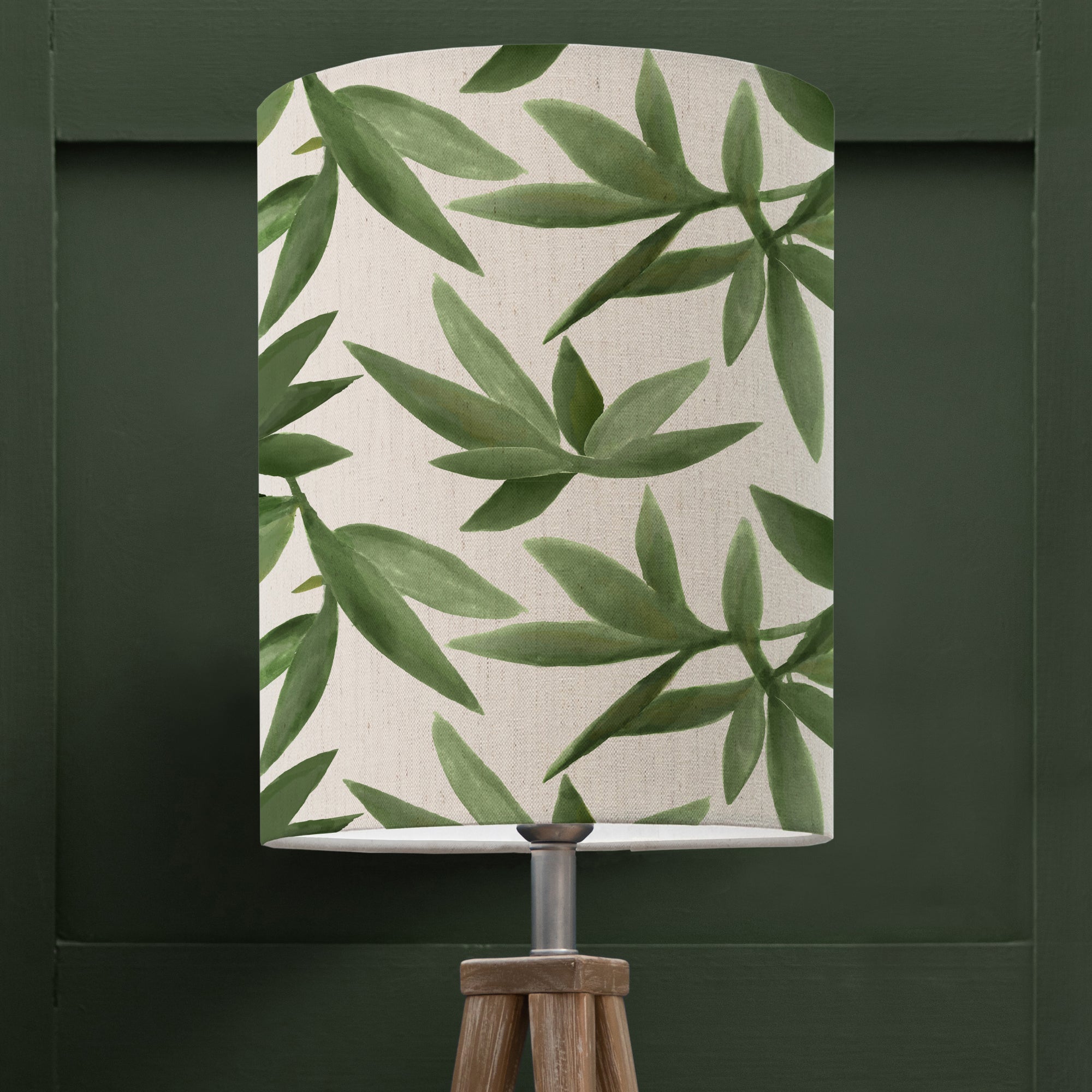 Silverwood Mini Print Cylinder Lamp Shade Silverwood Apple Green