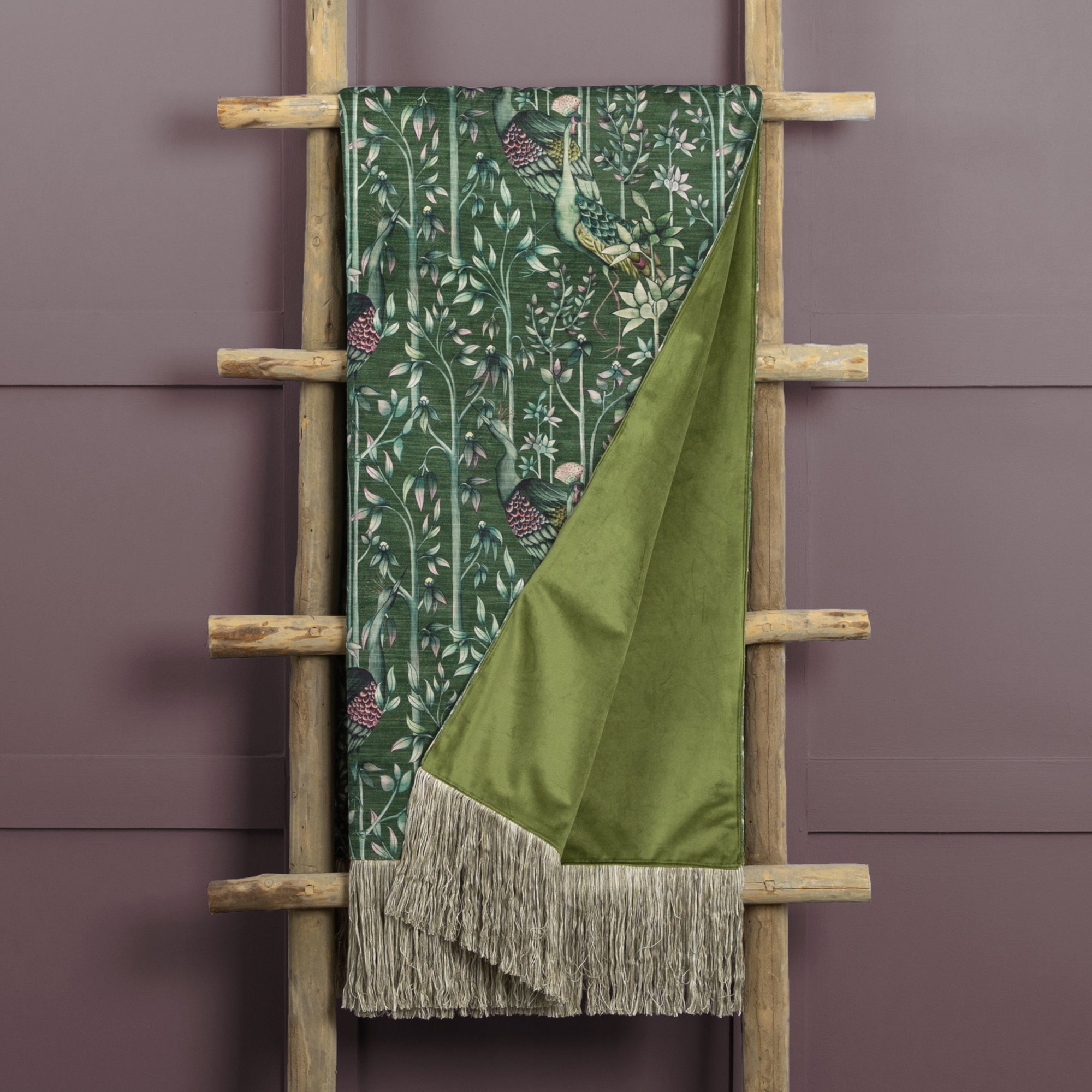 Bennu Cotton Throw 136cm X 200cm Green