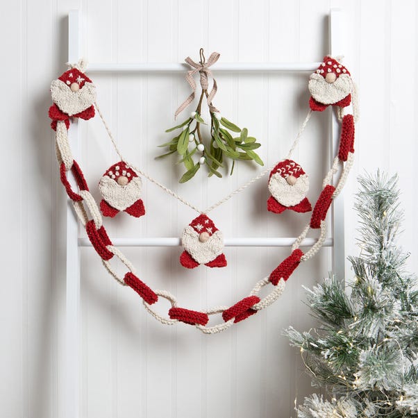 Wool Couture Christmas Gnome Garland & Paper Chain Knitting Kit image 1 of 4
