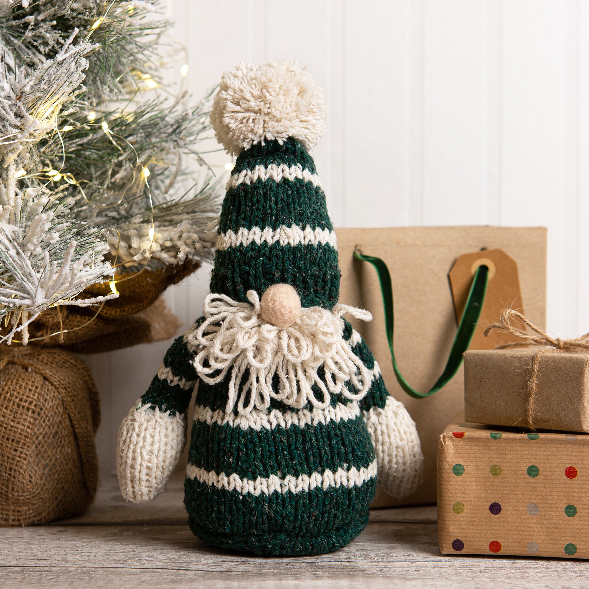 Wool Couture Christmas Gnome Green Knitting Kit