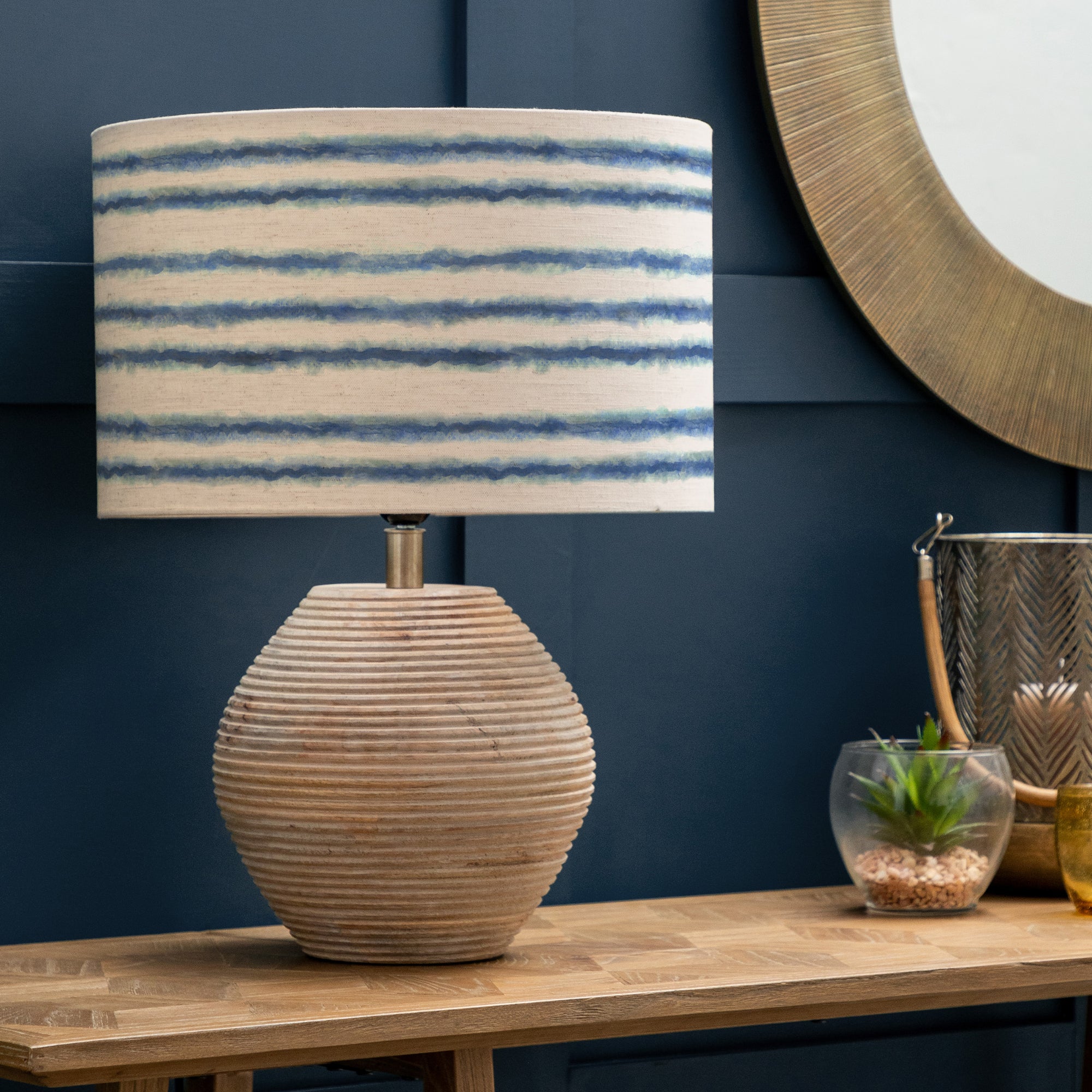 Cerys Table Lamp With Merella Shade Cobalt Blue