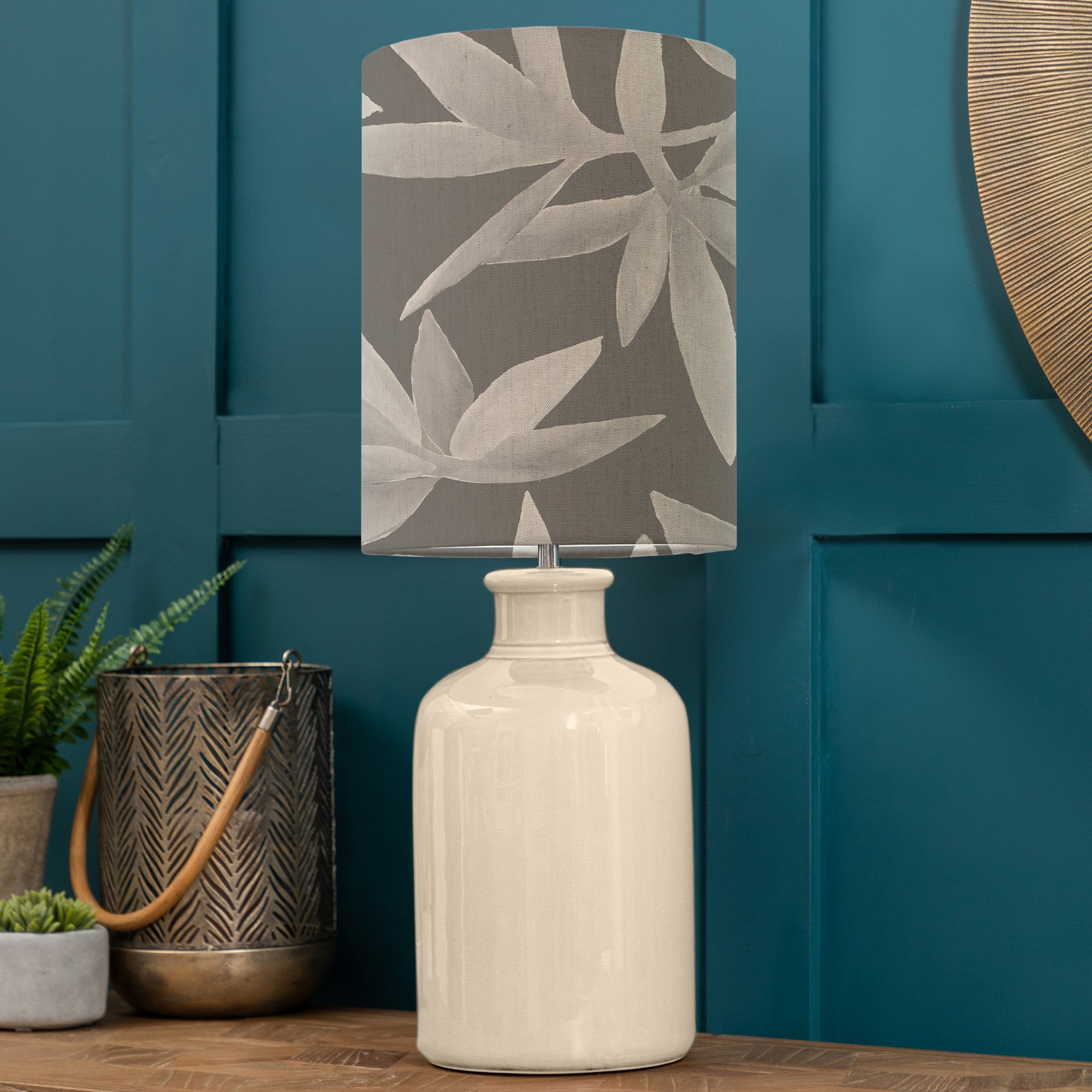Elspeth Table Lamp with Silverwood Shade Silverwood Frost Grey