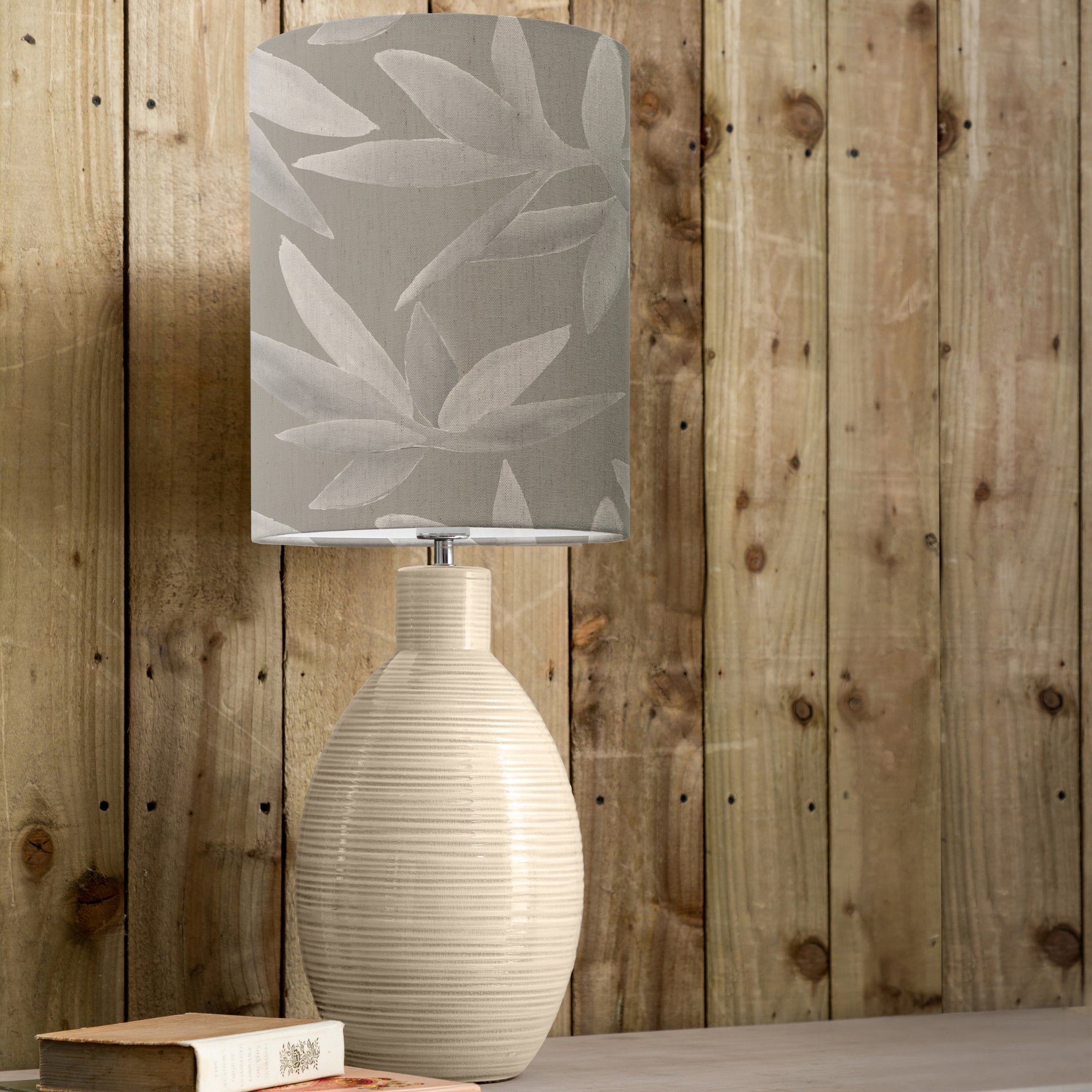 Epona Table Lamp with Silverwood Shade Silverwood Light Grey