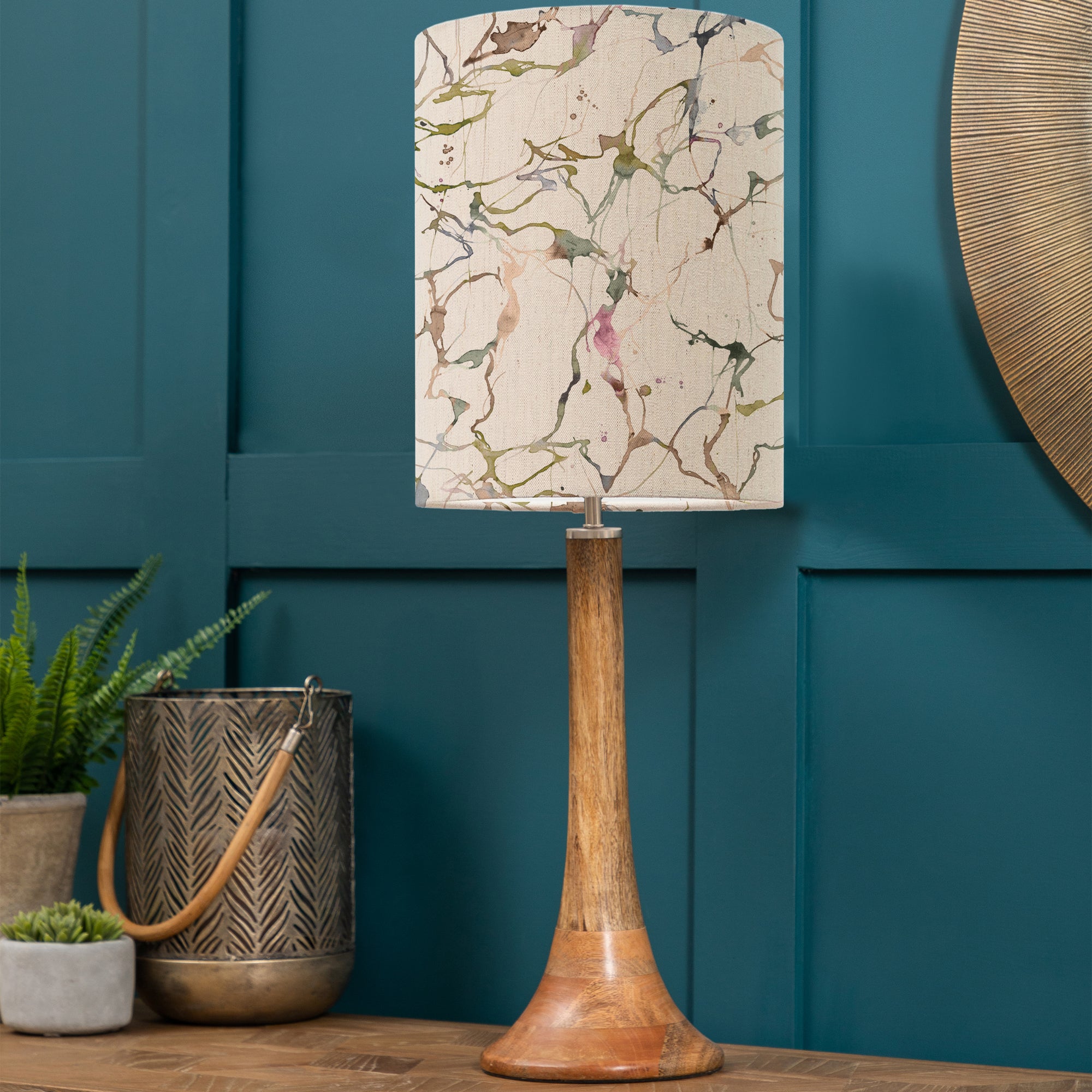 Kinross Table Lamp With Carrara Shade Carrara Meadow Green