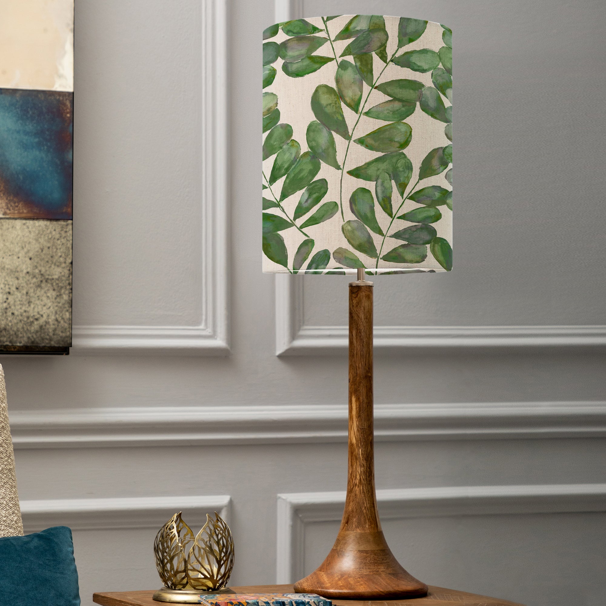 Kinross Large Table Lamp With Rowan Shade Rowan Apple Green