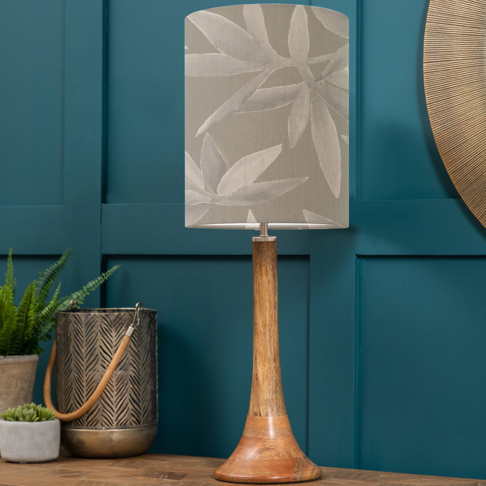 Kinross Table Lamp With Silverwood Shade Silverwood Light Grey