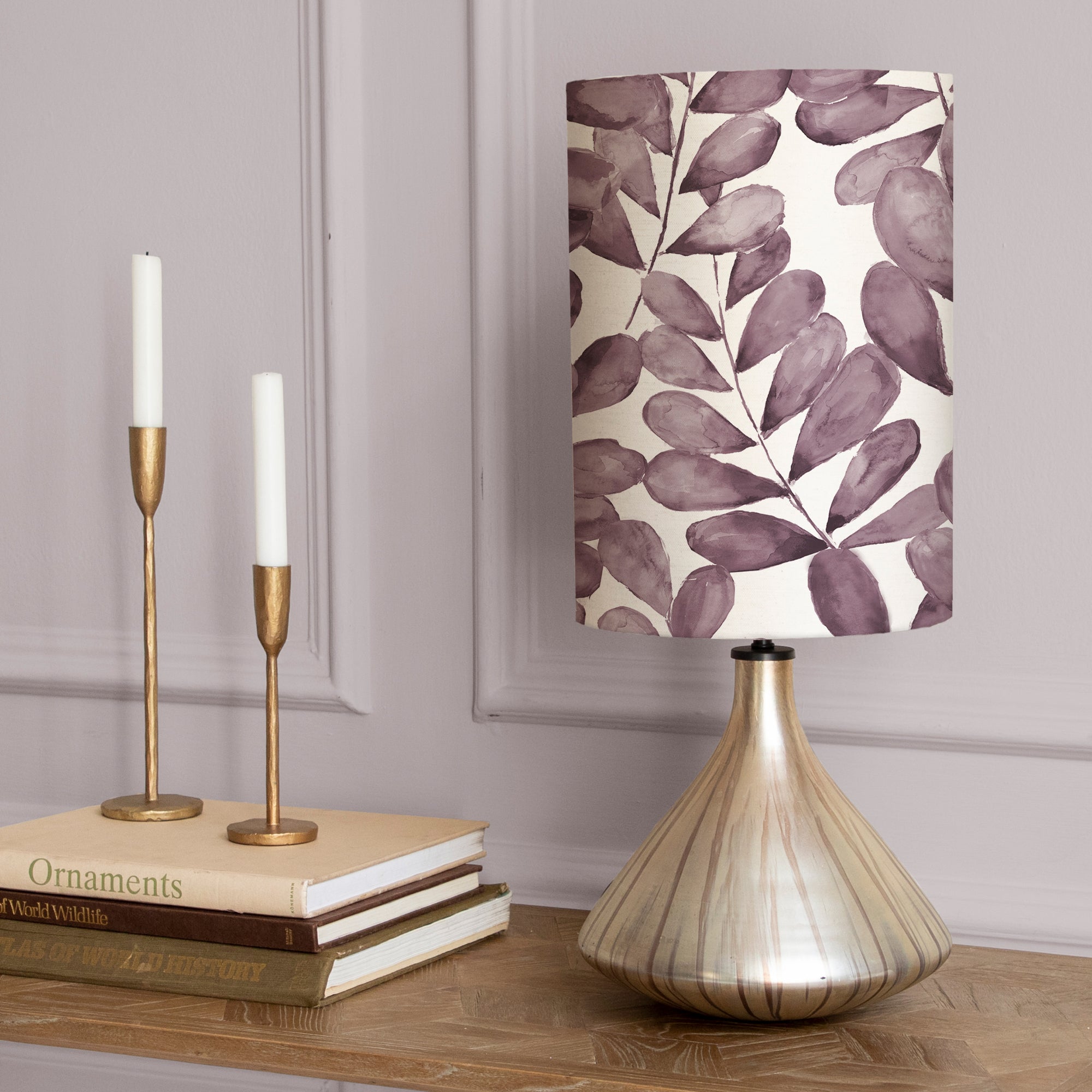 Luna Table Lamp With Rowan Shade Rowan Violet Purple