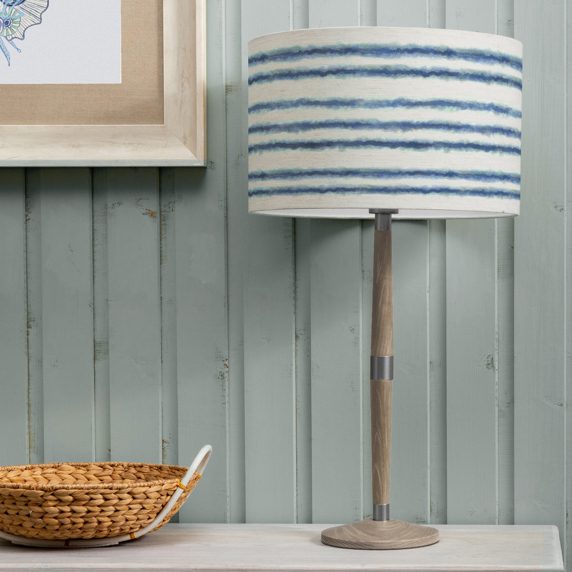 Solensis Large Table Lamp with Merella Shade Cobalt Blue