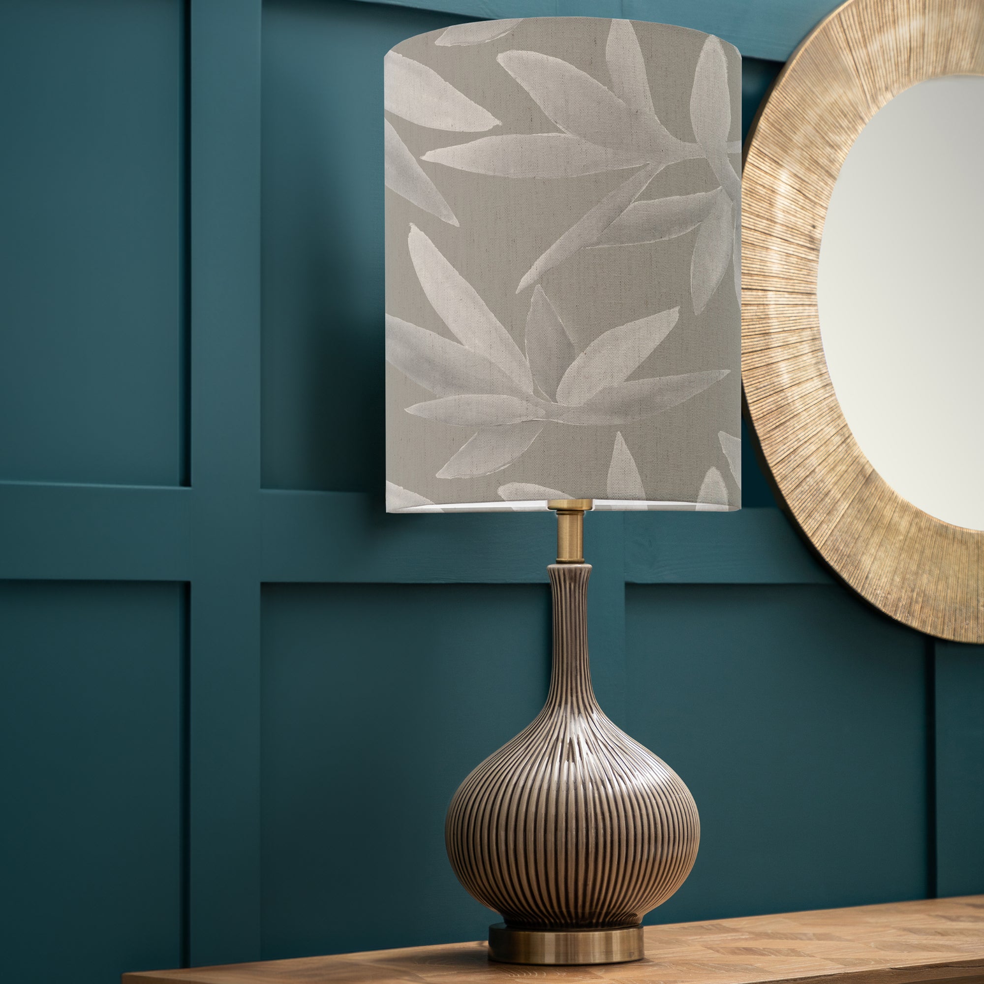 Ursula Table Lamp With Silverwood Shade Silverwood Light Grey