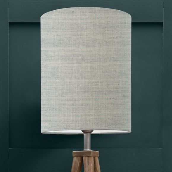 Textured Anna Cylinder Lamp Shade Textured Anna Mineral Blue