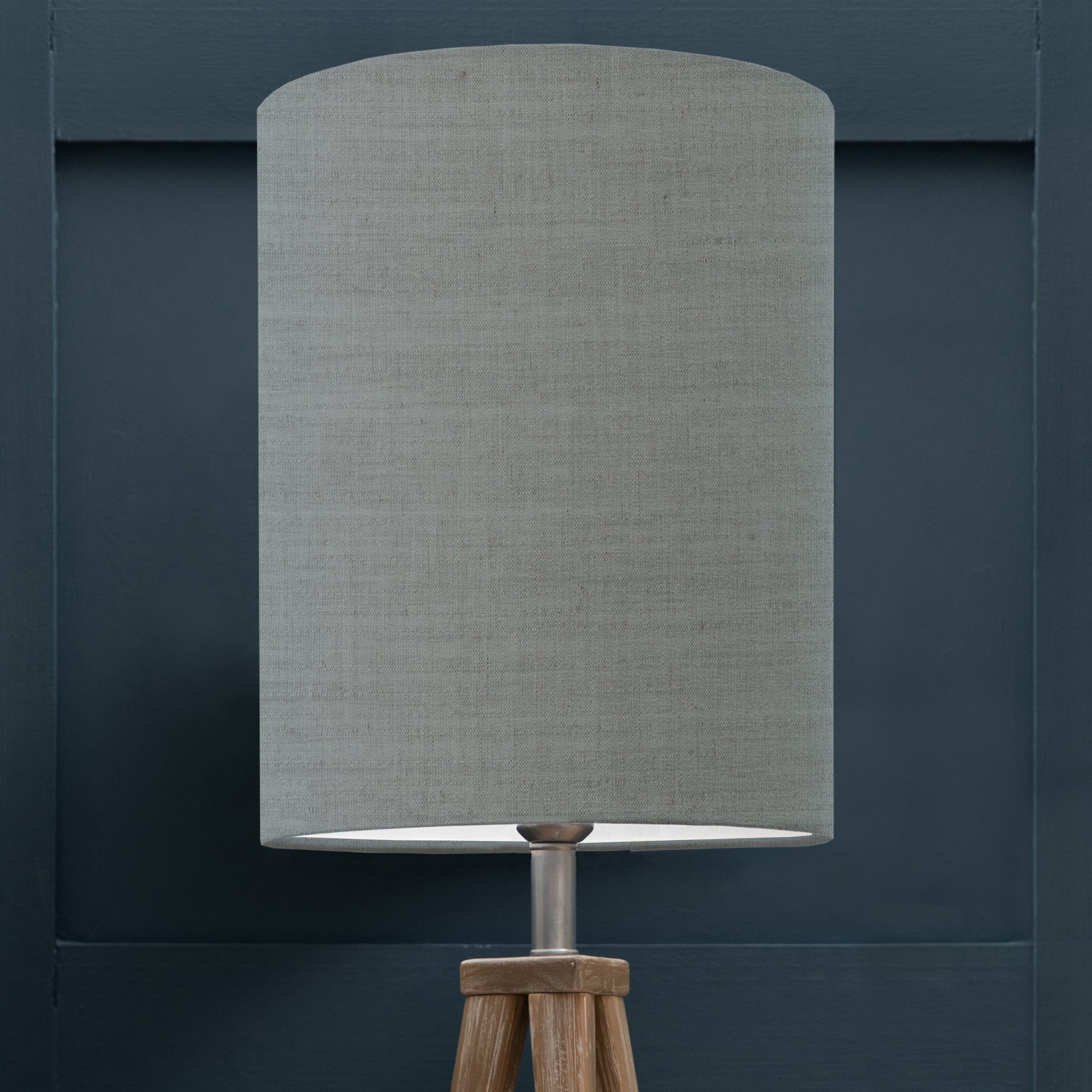 Textured Anna Cylinder Lamp Shade Textured Anna Blue Grey