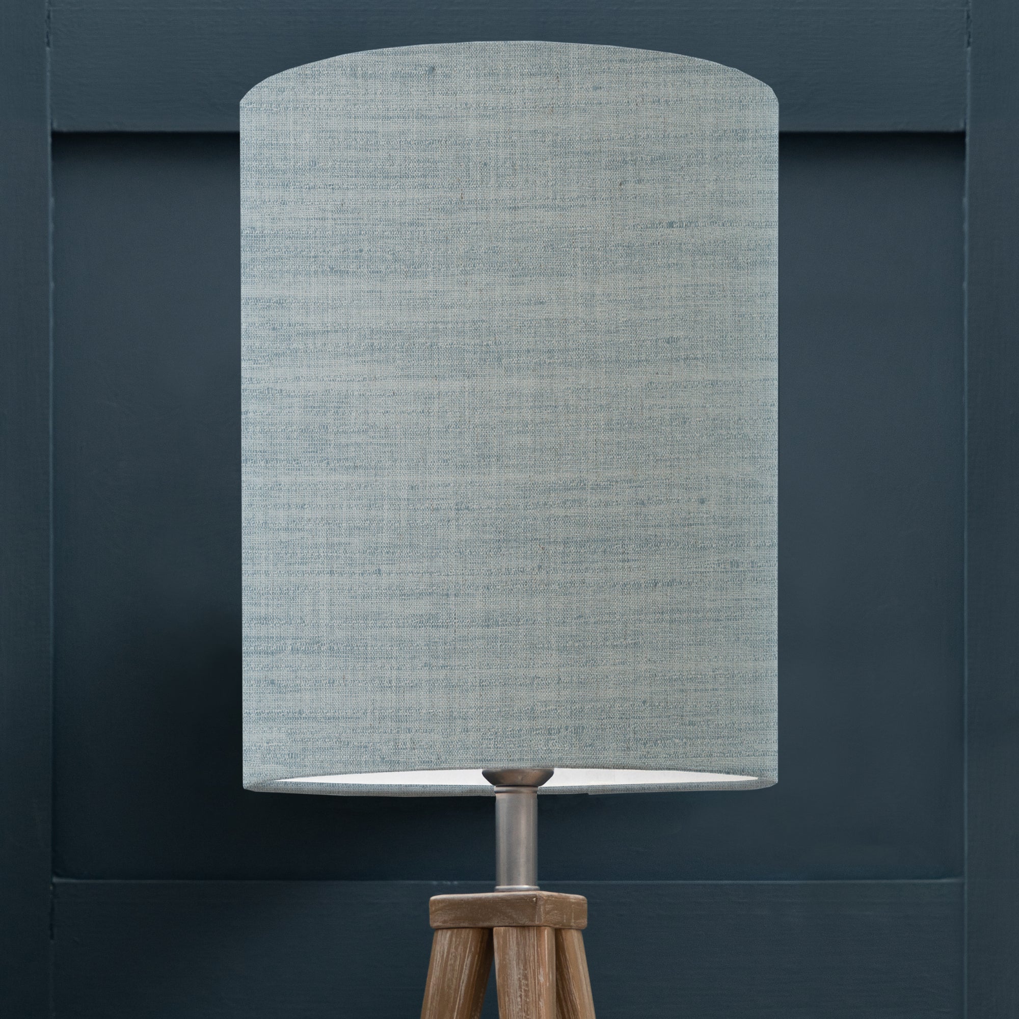 Textured Anna Cylinder Lamp Shade Textured Anna Sky Blue