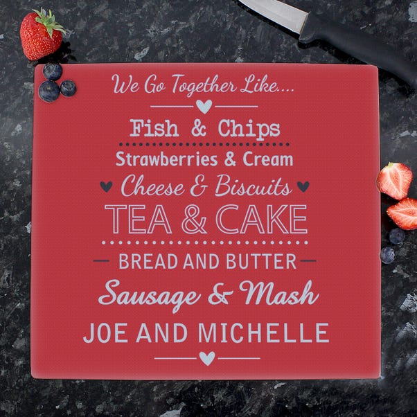 Personalised We Go Together Like Glass Worktop Saver  image 1 of 3