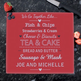  Personalised We Go Together Like Glass Worktop Saver 