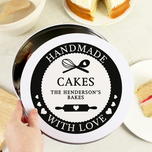  Personalised Handmade With Love Cake Tin  image 1 of 5