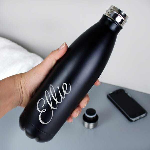  Personalised Metal Insulated Drinks Bottle Black image 1 of 5