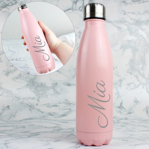  Personalised Metal Insulated Drinks Bottle Pink image 1 of 5