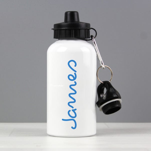  Personalised Name Drinks Bottle Blue image 1 of 4