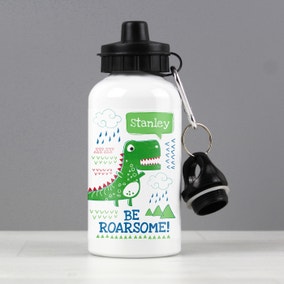  Personalised Be Roarsome Dinosaur Metal Drinks Bottle 