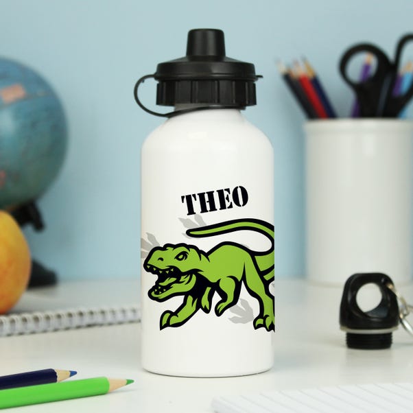  Personalised Dinosaur Drinks Bottle Green image 1 of 5