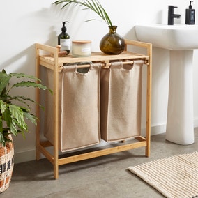 Lights and Darks Bamboo Laundry Basket