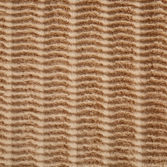 Carved Faux Fur Two Tone Rug Dunelm