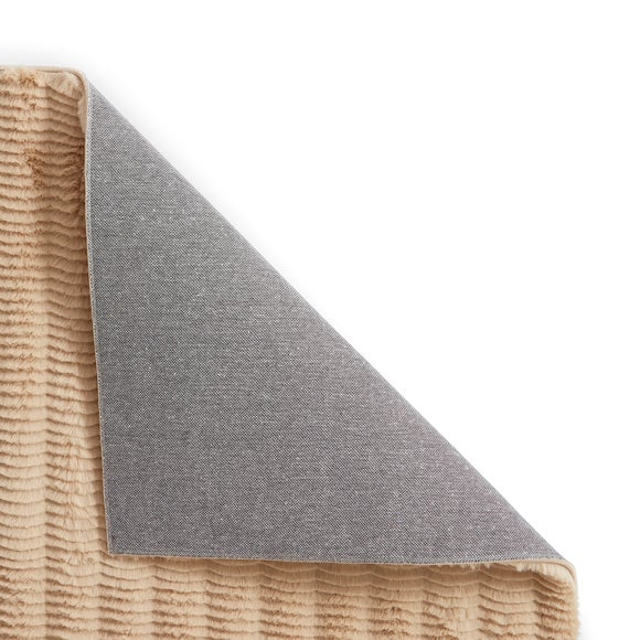 Carved Faux Fur Two Tone Rug Dunelm