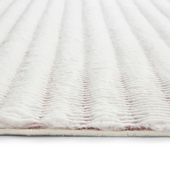 Carved Faux Fur Two Tone Rug Dunelm