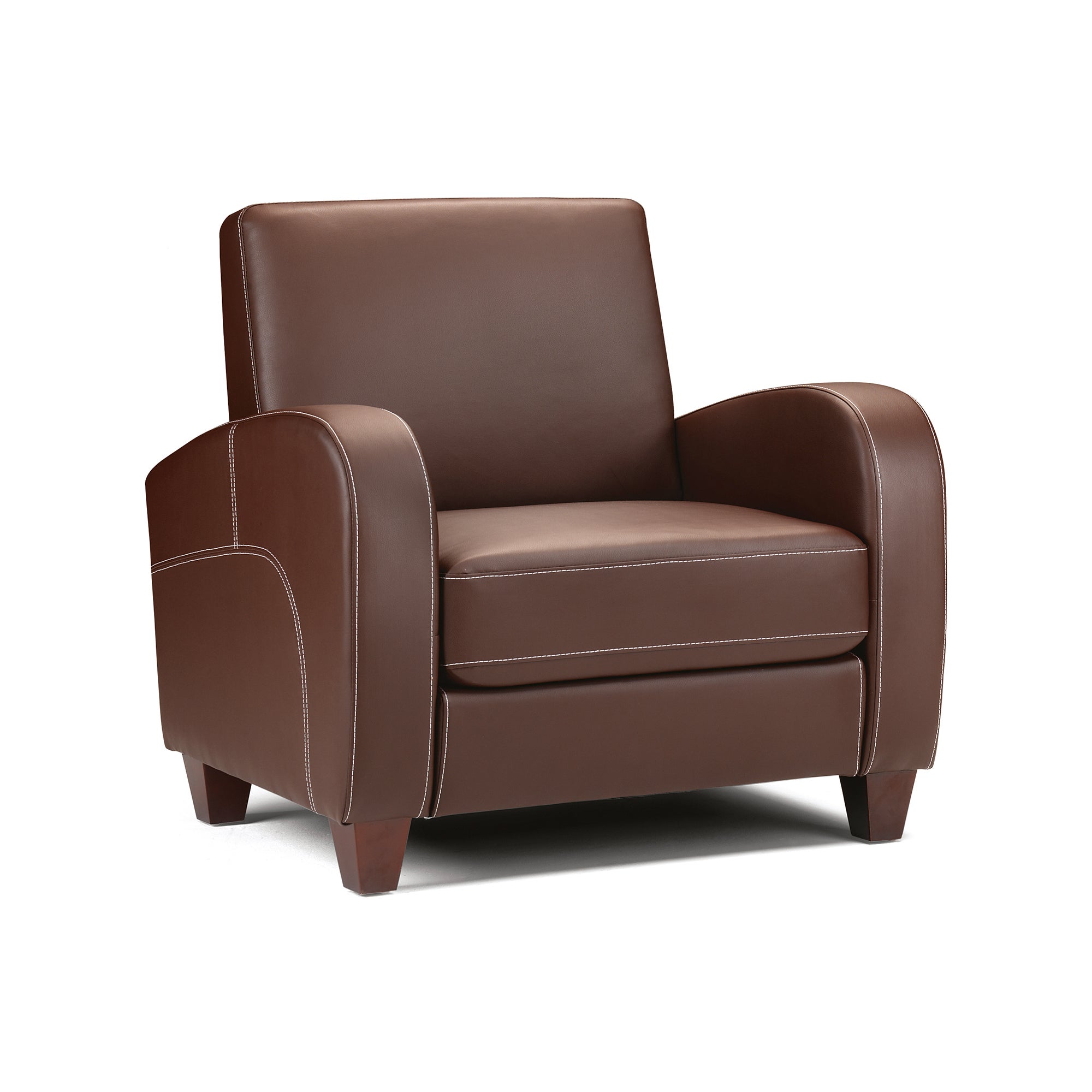 Photos - Sofa Vivo Faux Leather Chair Brown 