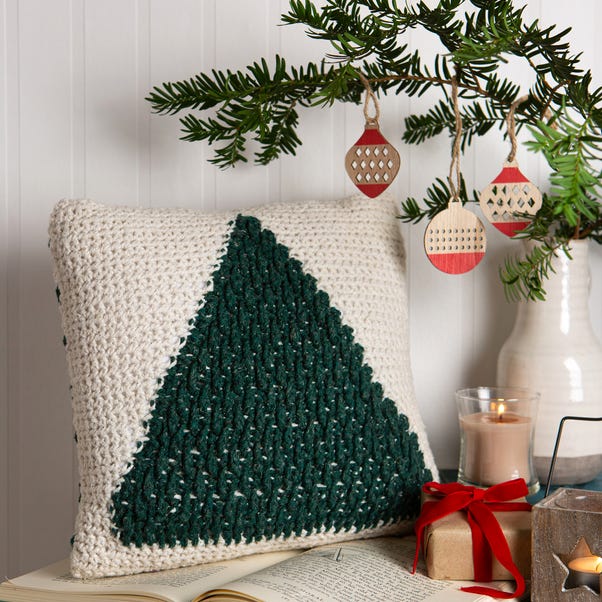 Wool Couture Christmas Tree Cushion Crochet Kit image 1 of 4