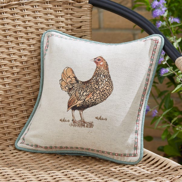 Churchgate Chicken Rectangular Outdoor Cushion image 1 of 2