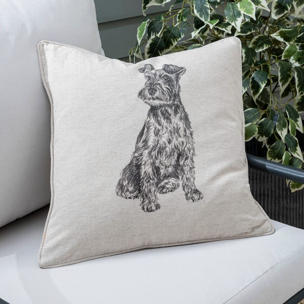 Schnauzer Square Outdoor Cushion image 1 of 2