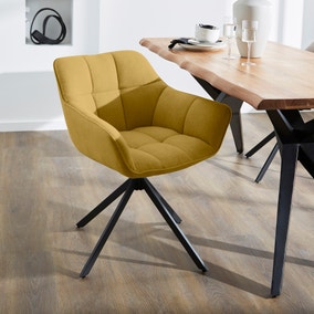 Henson Swivel Dining Chair, Fabric