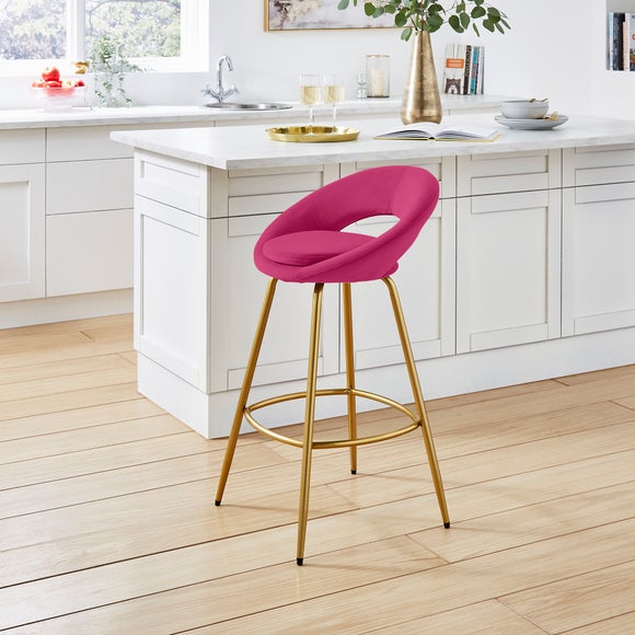 Dunelm siena discount bar stool gold