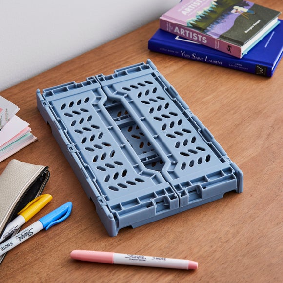 Pack of 2 Foldable Crates Dunelm