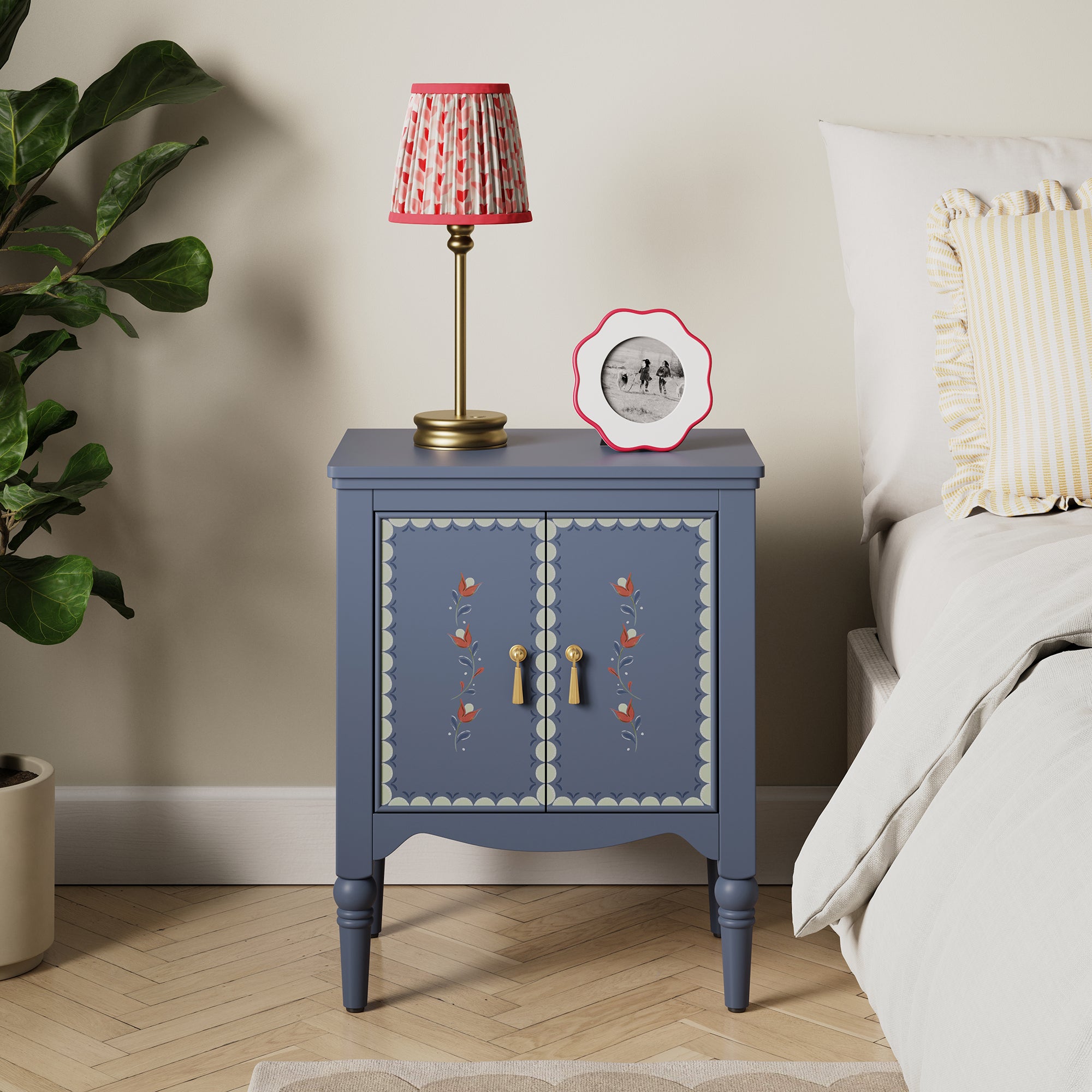 Annie Bedside Table Folkstone Blue