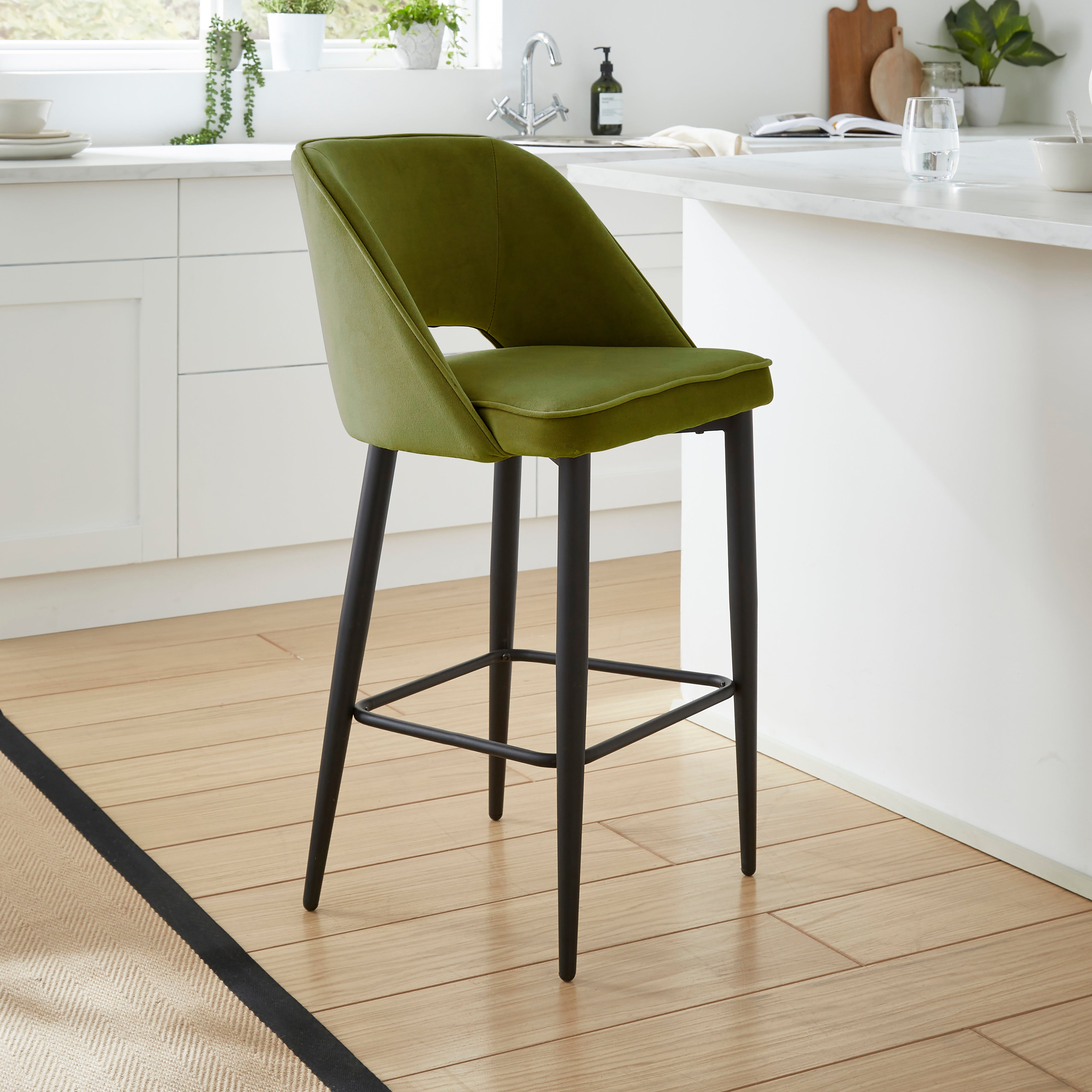 Lillia Velvet Bar Stool