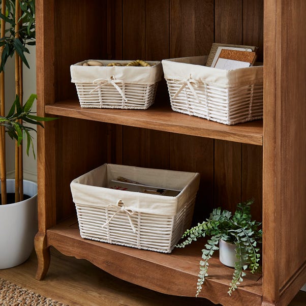 Set of 3 Rectangle Purity Baskets image 1 of 3
