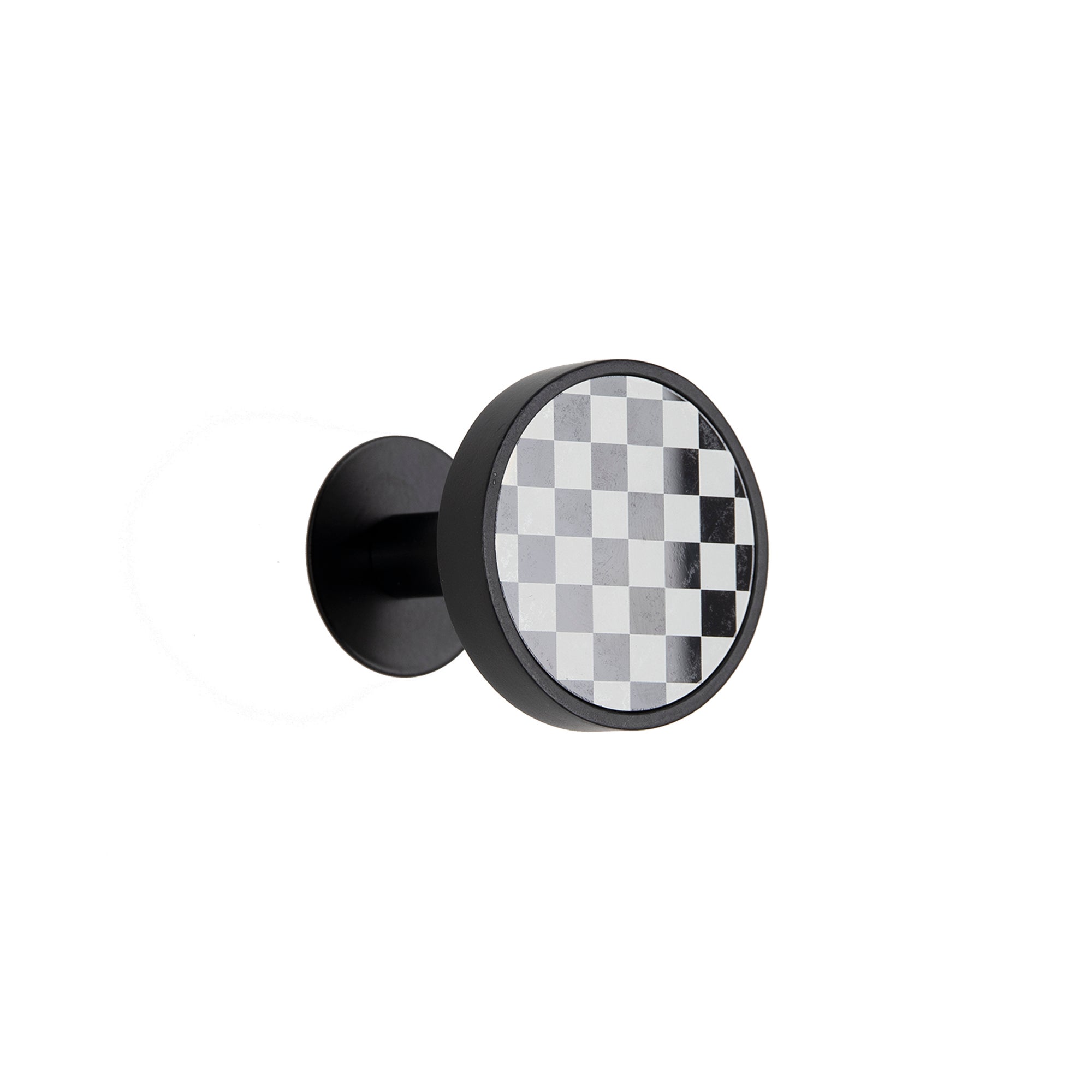 Checkerboard Curtain Hooks Black And White