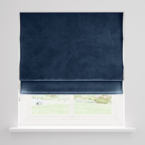 Recycled Velour Ink Roman Blind