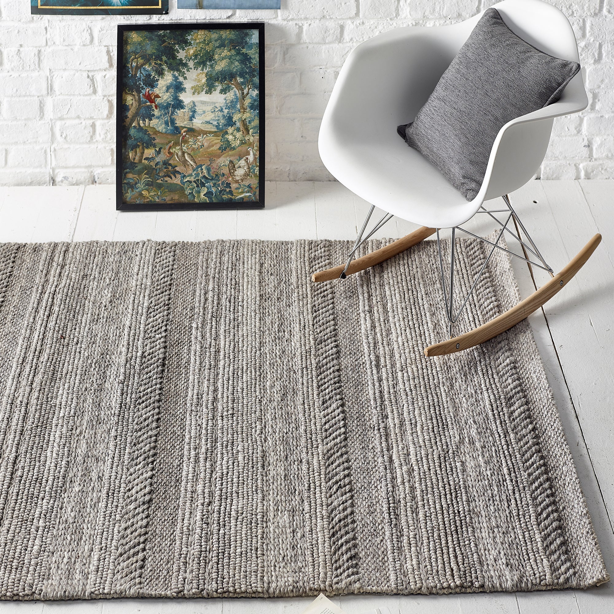 Chunky Knit Rug Natural