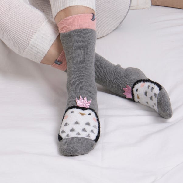 totes Toasties Single Penguin Original Slipper Socks image 1 of 3