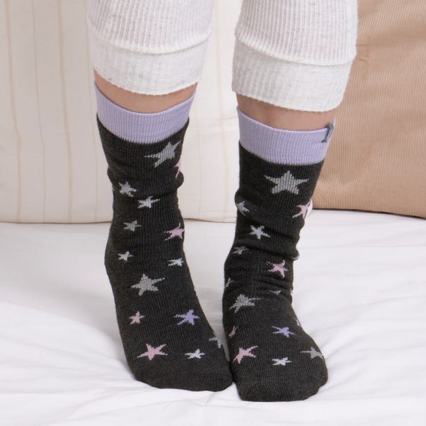 totes Set of 2 Original Penguin and Star Slipper Socks image 1 of 6