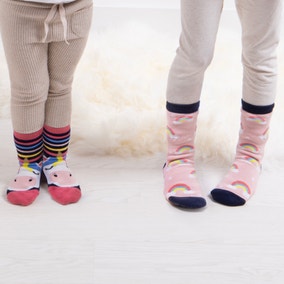 totes Pack of 2 Toasties Kids Original Unicorn Slipper Socks