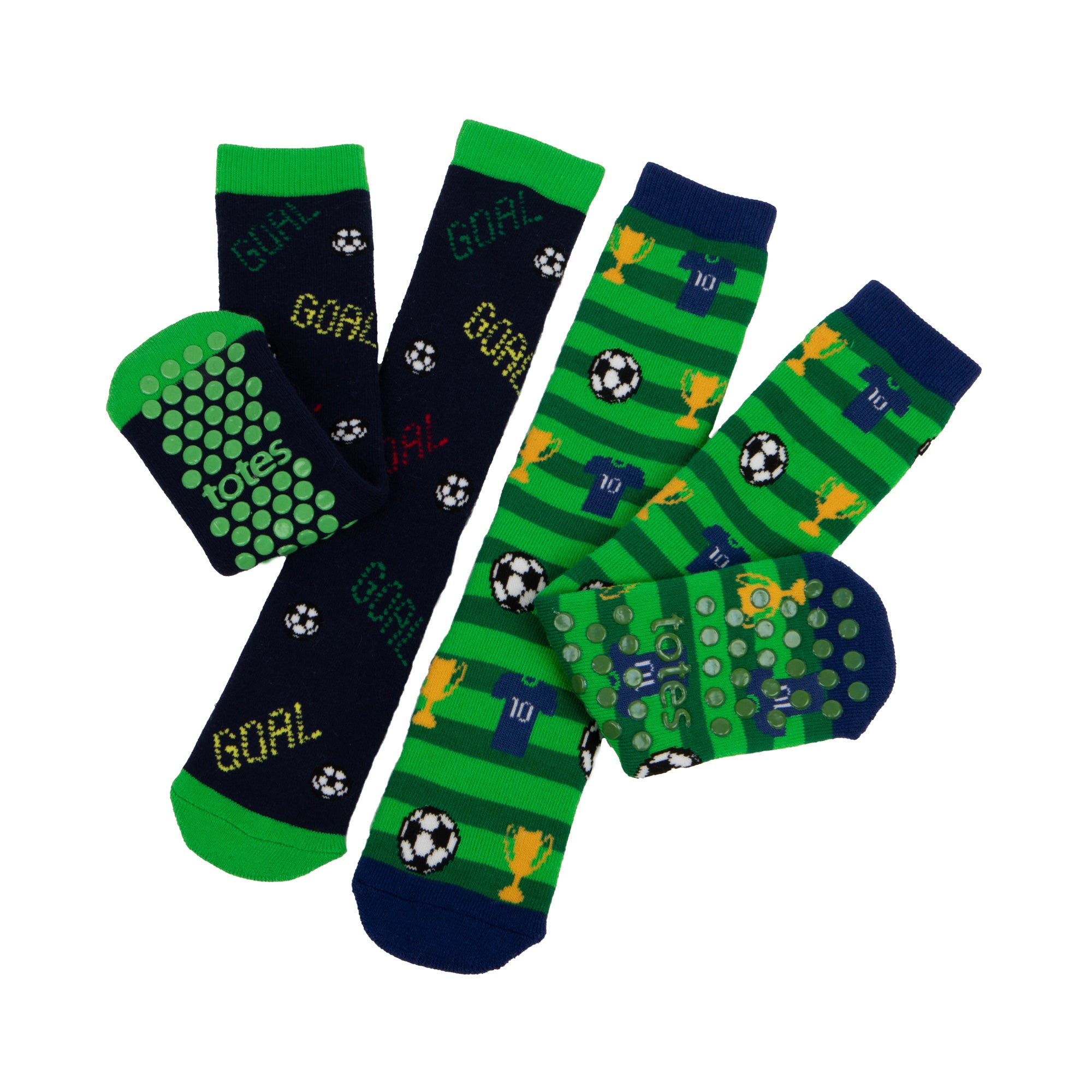 totes Pack of 2 Toasties Kids Original Football Slipper Socks | Dunelm